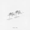Pendientes de Plata de Ley S925 con Superficie de Flor de Zirconia Triple Europeos y Americanos 2024 Nueva Moda Joyería Simple para Banquetes de Mujer Estilo Ins