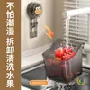 Estante de Almacenamiento para Cocina sin Taladro, Caja de Almacenamiento Montada en la Pared para Jengibre, Ajo y Especias, Cesta de Almacenamiento Transparente Multiusos