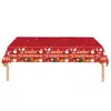 Nuevo Mantel Temático Fiesta de Navidad Rojo Papá Noel Alce Decoración Festiva Infantil Mantel Desechable