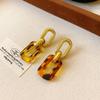 Pendientes de leopardo con cadena de acero y titanio con aguja de acero, para otoño e invierno, estilo Hong Kong, diseño vintage, pendientes únicos de alta gama para mujer.