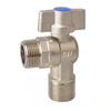 Válvula de ángulo de gran flujo con núcleo de bola de 4 puntos, válvula de retención de agua de cobre puro, interruptor de grifo, calentador de agua, inodoro, agua fría y caliente, válvula de triángulo