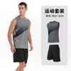 Traje Esportivo de Seda Gelada de Verão Masculino Camiseta de Corrida Absorvente de Suor Secagem Rápida Manga Curta Roupas de Fitness Roupas de Treinamento de Futebol