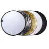 Reflector de fotografía de 60/80/110 cm fotografía de exteriores Parche de iluminación portátil de dos en uno para personaje de belleza