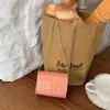 Bolso de Cadena Casual de Moda Estilo Coreano con Patrón de Piedra, Bolso Cuadrado Pequeño Ligero de Color Sólido, Bolso Simple de Alto Valor