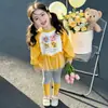 Conjunto de Sudadera de Malla con Estrellas para Niña Atuendo de Primavera 2026 Nueva Moda Leggings para Niña Pequeña Conjunto de Dos Piezas para Primavera y Otoño