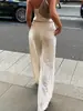 Nuevos Pantalones Anchos de Cintura Alta Sueltos para Primavera y Verano 2026 Estilo Europeo y Americano Transfronterizo Pantalones Casuales Elegantes para el Trabajo con Efecto de Caída para Mujer