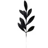 Folhas de Pó Dourado Planta Simulação 9 Folhas DIY Adereços para Fotos Decoração de Árvore de Natal Simulação Brilho Festival