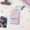 Portatarjetas Transparente con Forma de Estrella Hisocute Protector de Tarjetas Pequeñas de 3 Pulgadas para Tarjeta de Estudiante, Tarjeta de Comedor, Tarjeta de Acceso