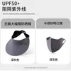 Chapéu de Sol Integrado Sem Costura para Mulheres, Chapéu de Sol Anti-UV, Chapéu Esportivo de Verão com Aba Larga, Top Aberto, Chapéu de Sol Dobrável