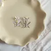 Brincos Borboleta Tendência Coreana para Mulheres, Brincos de Dupla Utilização para o Dia a Dia, Acessórios Minimalistas, Brincos Delicados com Pérolas Pequenas