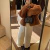 En Stock//Pantalones Acolchados de Algodón con Encaje Plisado Empalmado de Chica Austriaca Tienen Miedo al Frío Pantalones Casuales Estrella