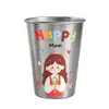 Taza para enjuague bucal de titanio puro para familia de cuatro, vaso para cepillo de dientes antibacteriano y resistente al moho, vaso para lavar para niños, vaso para beber para el hogar