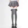 Calcetines Tobilleros de Encaje con Lazo Calcetines Blancos Dulces JK Hasta la Rodilla Calcetines de Algodón Apilados Calcetines de Encaje Estilo Japonés Lolita de Media Pantorrilla