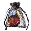 Cross-border Halloween bronzing saco de malha Toy candy embalagem saco de presente Spider gráfico organza bag spot