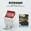 Etl Us Kcd4 Interruptor en Forma de Barco con Luz Roja 4 Pines 2 Velocidades Interruptor Basculante 31*25mm Cuadrado