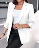 Chaqueta de traje tipo cárdigan de manga larga de color liso para mujer, otoño e invierno, con explosiones de Amazon, estación independiente, 2024