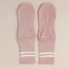 Calcetines de Yoga para Mujer, Calcetines de Algodón Antideslizantes de Silicona para Pilates, de Media Pantorrilla, Fabricante de Calcetines Deportivos Anti-Pilling para Fitness en Interiores, Personalizables