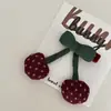 Han Feng Tela Ola Estéreo Punto Fruta Pinza para el Cabello Infantil Pinza para el Cabello Pinza Lateral Tendón de Goma