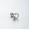 Pendientes Henson con forma de óvalo de circonita, con tornillo de acero de titanio, nuevos pendientes con forma de flor, estrella y amor, perforados con nicho de sentido avanzado