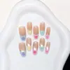 Gelatina de Leite Francesa 30 Peças Unhas Usáveis Contas de Vidro Olho de Gato Novo Estilo Manicure Pronta Pontas de Unha Atacado
