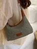 Bolso de Paja Tejida para Mujer Estilo Nuevo de Verano, Bolso Versátil Tipo Dumpling, Bolso de Mano Elegante de Rafia para Vacaciones en la Playa, Bolsa para Lonchera