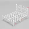 Cama de hierro, cama de princesa para niños, cama de acero con estructura de hierro para dormitorio, cama doble para apartamento de alquiler, cama simple con estructura de hierro estilo europeo