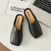 Nuevas Sandalias Baotou de Verano para Mujer, Cómodas de Color Sólido, Casuales para el Día a Día, de Tacón Bajo, Slip-Ons y Medias Zapatillas para Mujer, Transfronterizo