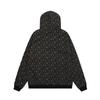 Outono Novo Irregular Zíper Floral Over-Hooded Moletom Estilo Acadêmico All-Match Início do Outono Jaqueta com Zíper