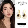 Pendientes de Trébol de Cuatro Hojas Maillard de Aguja de Plata Estilo Hong Kong Retro Elegantes Pendientes para el Trabajo Moda Femenina Lujo Ligero Pendientes de Gama Alta