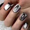 Adesivo de unha de armadura de balé de comprimento médio, glitter gradiente, unha falsa, unhas doces ins