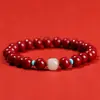 Pulsera Personalizada con Perlas de Arena Imperial de Cinabrio Natural, Arena Roja y Perlas de Arena Dorada Púrpura para la Buena Suerte en el Año Zodiacal de Uno, Venta al por Mayor de Fábrica