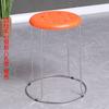Taburete de plástico para el hogar, taburete de hierro reforzado para adultos engrosado, taburete redondo moderno para mesa de comedor, taburete alto creativo de moda, juego de taburetes