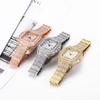 Reloj Cuadrado Romano de Comercio Exterior con Correa de Acero Estrellado y Pedrería, Reloj de Mujer, Reloj de Estudiante, Reloj de Pulsera al por Mayor del Fabricante, Estilo Europeo y Americano