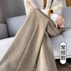 Pantalones anchos y cálidos con forro polar para mujer, de invierno, nuevos, para madres de mediana edad y mayores, pantalones casuales gruesos, pantalones rectos de cintura alta de lana de cordero.