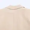 Colección Otoño 2026: Moda Urbana Transfronteriza Europea y Americana para Mujer Blazer de Mezcla de Lino de un Botón w025 12790
