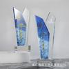 Troféu de cristal criativo personalizado impressão a cores Biyi Crystal Cup fábrica atacado presente de reunião anual excelente lembrança da equipe