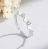 Anillos de Mariposa en Stock de Fábrica Plata Pura 999 Anillos de Pareja Ajustables Anillos de Moda Versátiles para Mujer Venta al por Mayor
