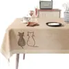 Toalha de Mesa Estilo Wabi-Sabi Impermeável à Prova de Óleo Lavável Resistente ao Calor Desenho Animado Japonês Luxo Leve High-End Toalha para Mesa de Centro