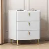 Mesita de noche moderna minimalista de madera maciza para dormitorio, uso doméstico, armario de almacenamiento simple de alta gama para apartamentos de alquiler