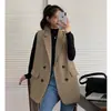 Foto real do novo colete feminino outono 2026, colete blazer slim fit versátil estilo coreano para mulheres 17763