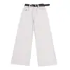 Jeans Blancos para Niñas 2026 Otoño Nuevo Estilo de Moda Versátiles de Pierna Recta para Niñas Mayores y Estudiantes de Primaria