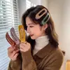 Pinza para el pelo de pato de pico de gran tamaño para mujer, color caramelo esmerilado, para la parte trasera de la cabeza, flequillo, mechones rotos, clip superior, pinza de acabado lateral, accesorio para el cabello
