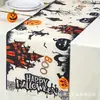 Camino de mesa de Halloween Nuevo Transfronterizo con Diseño Impreso de Alta Gama para Sala de Estar y Mesa de Comedor, Decoración para Fiestas Navideñas, Personalizable