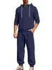 Conjunto con Capucha de Dos Piezas Jacquard Street Fashion Casual Deportivo para Hombre Europeo y Americano de Otoño/Invierno Transfronterizo Amazon