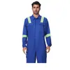 Conjunto Personalizado de Ropa de Trabajo de una Pieza Estilo Comercio Exterior con Tira Reflectante para Mantenimiento de Astillero, Pintura en Spray, Protección contra Polvo, Soldadura Eléctrica, Anti-quemaduras