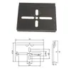 Huayi Mingtong Interruptor de Hebilla de Riel DIN35mm Hebilla de Sujeción Soporte de Montaje Aleación de Aluminio Base Negra y Blanca