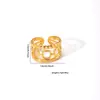 Moda Europea y Americana Estilo Ins Anillo Simple de Acero de Titanio Chapado en Oro de 18k Asimétrico Geométrico Acero Inoxidable Joyería para Dama Venta Caliente