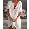 Camisas Europeas y Americanas para Mujer Transfronterizas, Multicolor, Multitalla, de Longitud Media, Corte Holgado, Camisas Lisas de Manga Corta para Mujer, en Stock