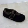 Novedad Otoño e Invierno 2026 Estilo Retro Zapatos Birkenstock de Felpa Gruesa para Aumentar la Altura Versátiles Slip-On Calientes Zapatos Peludos de Cobertura Total para Mujer