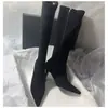 Nuevas Botas Largas Estilo Coreano Otoño e Invierno 2026, Botas Elásticas por Encima de la Rodilla, Botas Delgadas Mate, Botas de Tacón Alto con Cremallera Lateral y Punta Fina para Mujer